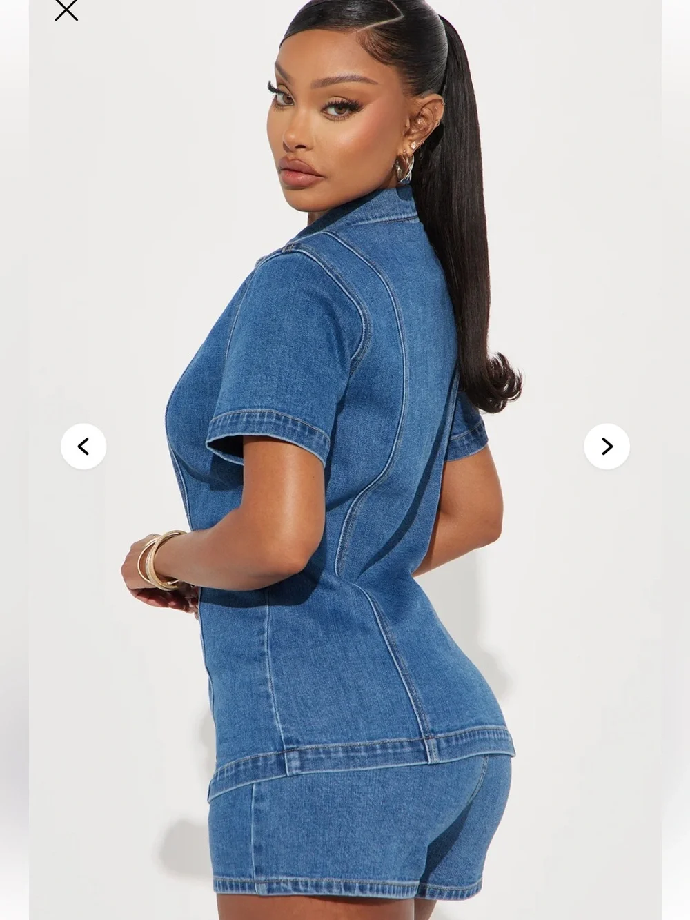 Classic Blue Denim Short-Set
